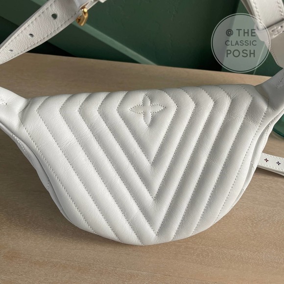 ❌SOLD❌Used Louis Vuitton New Wave Bumbag Belt Bag White MI1119 - Picture 3 of 14